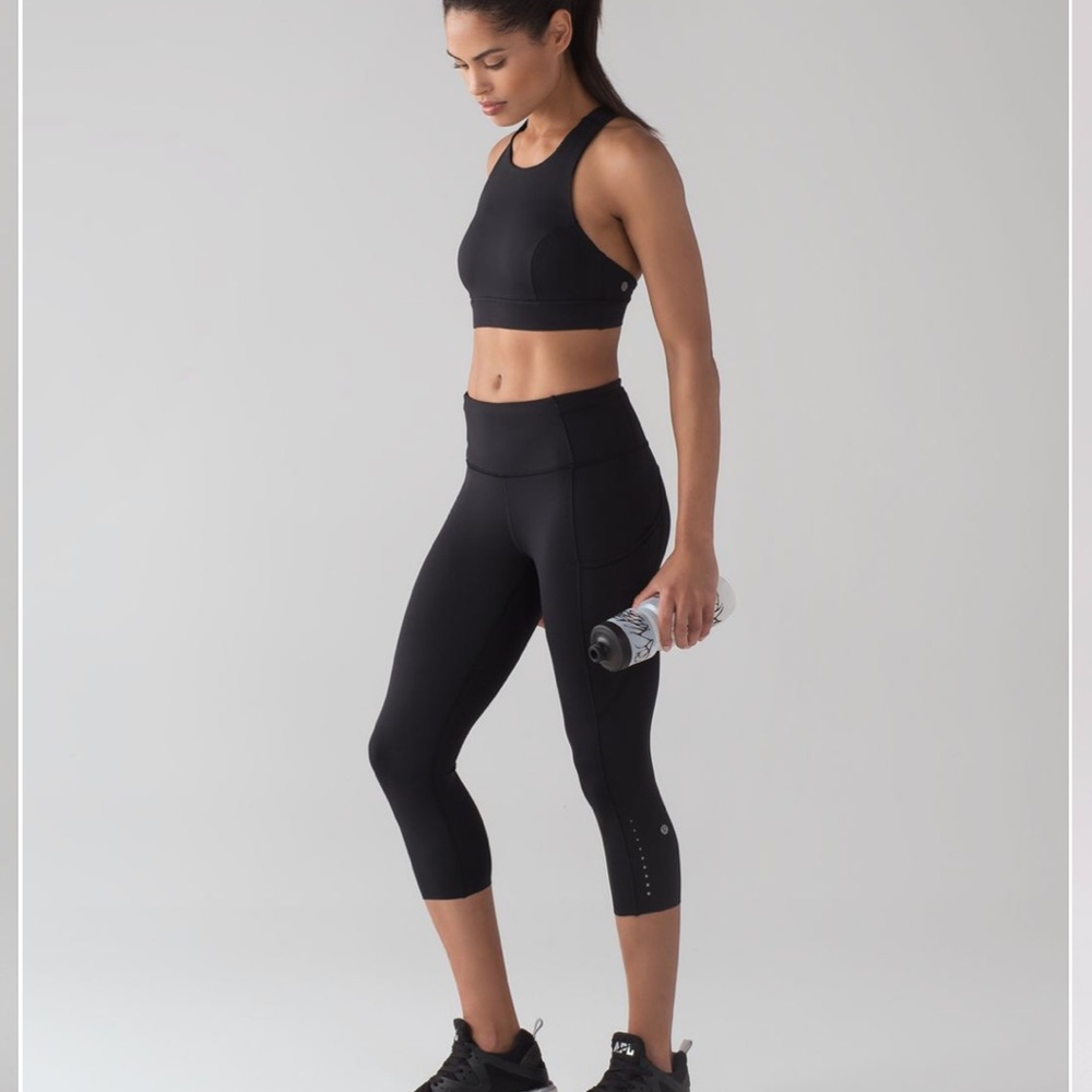 Lululemon Fast & Free Crop (19") Black
